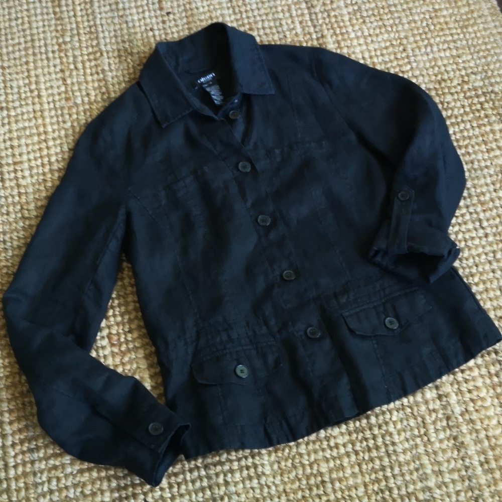 Classic dark navy Women's Button-Front Jacket